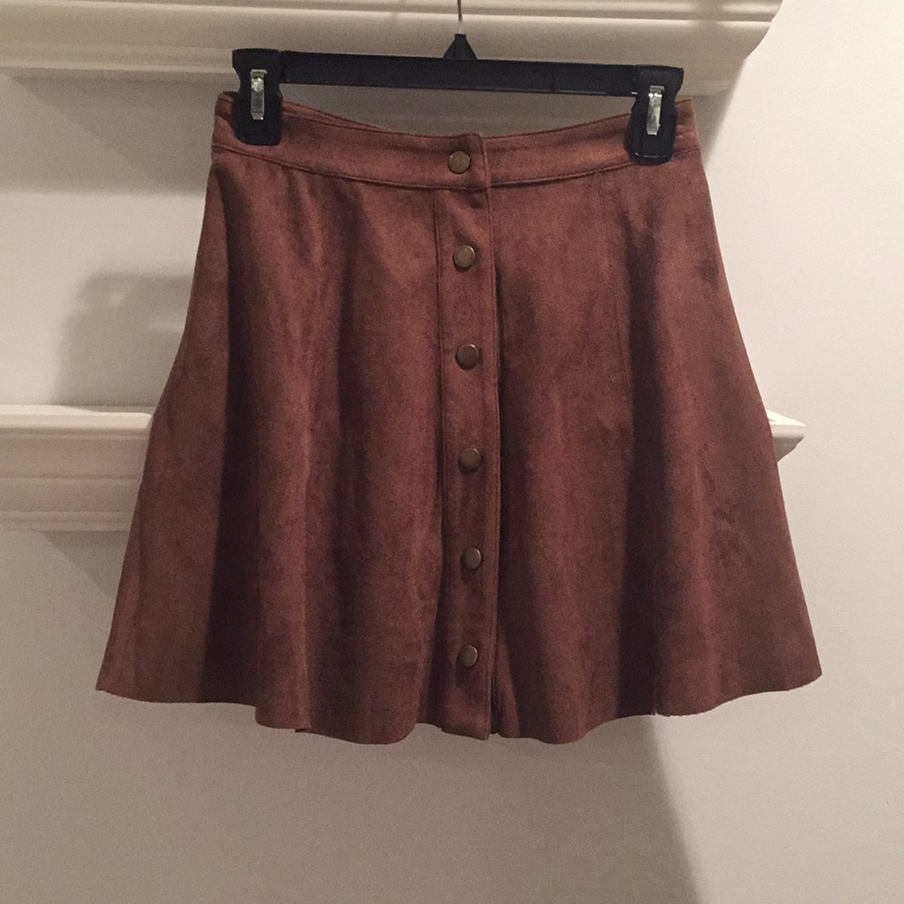 Brown Suede Skirt
